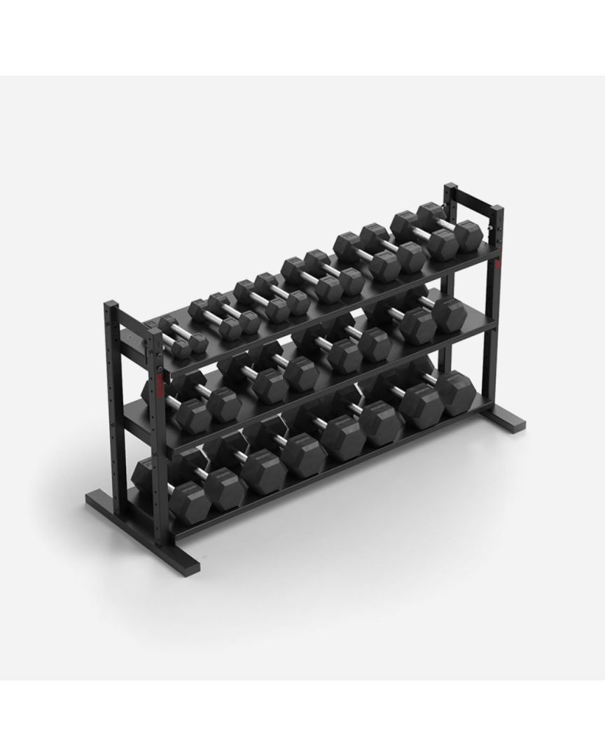 IE Hex Head Dumbbell Set 1kg-20kg (Pairs) with Modular Rack