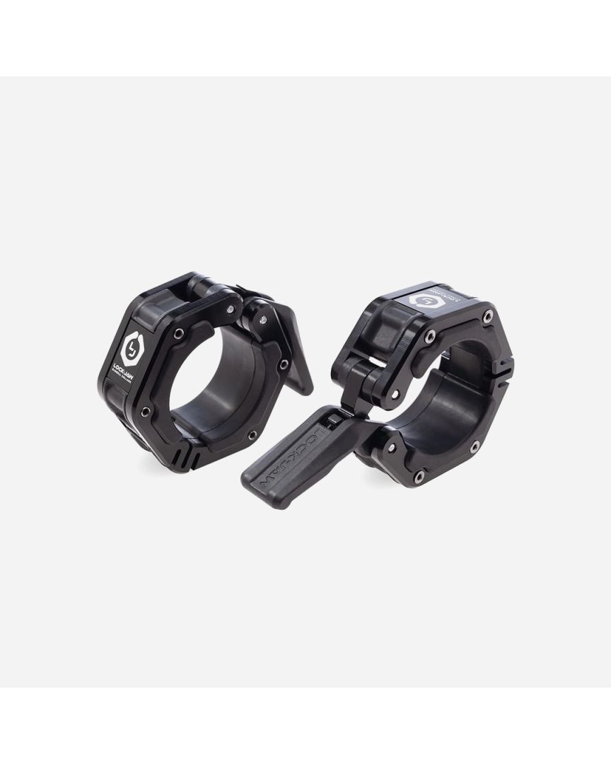 Lock Jaw Barbell Flex Collars – BLACK (Pair) 